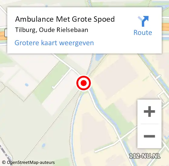 Locatie op kaart van de 112 melding: Ambulance Met Grote Spoed Naar Tilburg, Oude Rielsebaan op 19 augustus 2019 08:28