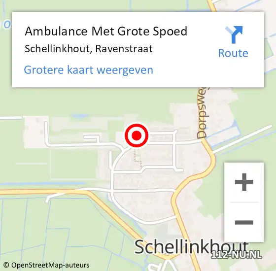 Locatie op kaart van de 112 melding: Ambulance Met Grote Spoed Naar Schellinkhout, Ravenstraat op 11 april 2014 03:07