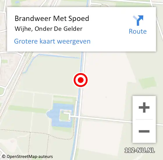 Locatie op kaart van de 112 melding: Brandweer Met Spoed Naar Wijhe, Onder De Gelder op 19 augustus 2019 12:17