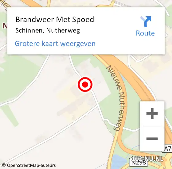 Locatie op kaart van de 112 melding: Brandweer Met Spoed Naar Schinnen, Nutherweg op 20 augustus 2019 12:12