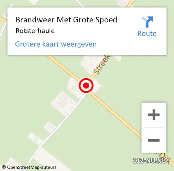 Locatie op kaart van de 112 melding: Brandweer Met Grote Spoed Naar Rotsterhaule op 20 augustus 2019 15:14