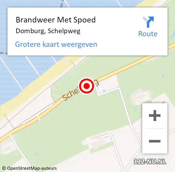 Locatie op kaart van de 112 melding: Brandweer Met Spoed Naar Domburg, Schelpweg op 20 augustus 2019 21:18