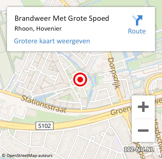 Locatie op kaart van de 112 melding: Brandweer Met Grote Spoed Naar Rhoon, Hovenier op 21 augustus 2019 08:09