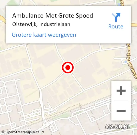 Locatie op kaart van de 112 melding: Ambulance Met Grote Spoed Naar Oisterwijk, Industrielaan op 21 augustus 2019 10:36