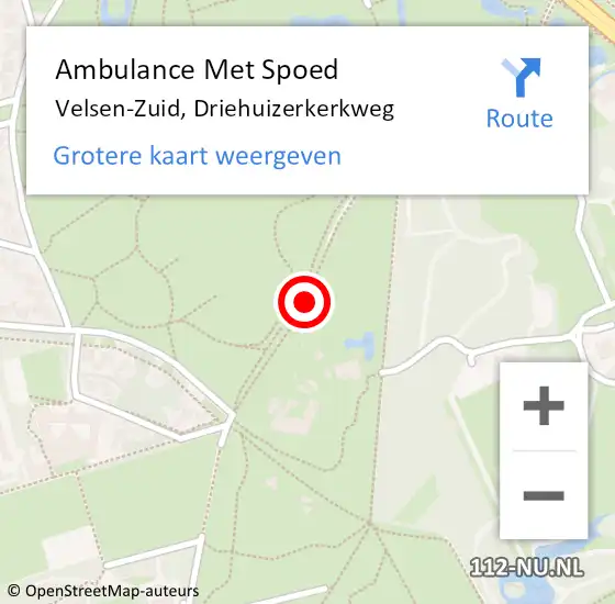 Locatie op kaart van de 112 melding: Ambulance Met Spoed Naar Velsen-Zuid, Driehuizerkerkweg op 21 augustus 2019 15:47