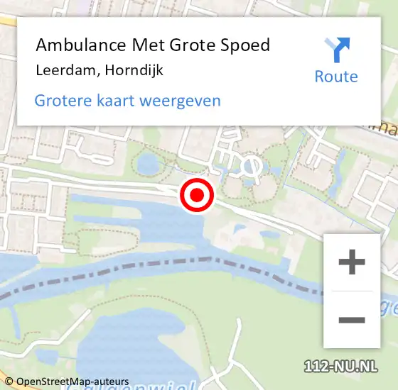 Locatie op kaart van de 112 melding: Ambulance Met Grote Spoed Naar Leerdam, Horndijk op 22 augustus 2019 13:22