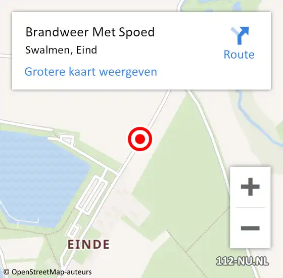 Locatie op kaart van de 112 melding: Brandweer Met Spoed Naar Swalmen, Eind op 22 augustus 2019 14:18