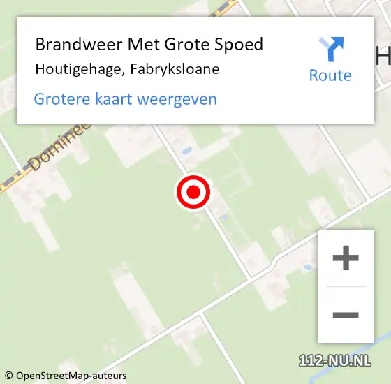 Locatie op kaart van de 112 melding: Brandweer Met Grote Spoed Naar Houtigehage, Fabryksloane op 22 augustus 2019 18:29