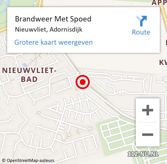 Locatie op kaart van de 112 melding: Brandweer Met Spoed Naar Nieuwvliet, Adornisdijk op 22 augustus 2019 21:54