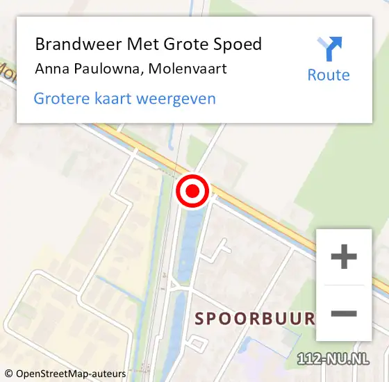 Locatie op kaart van de 112 melding: Brandweer Met Grote Spoed Naar Anna Paulowna, Molenvaart op 23 augustus 2019 08:57