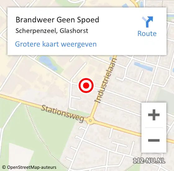 Locatie op kaart van de 112 melding: Brandweer Geen Spoed Naar Scherpenzeel, Glashorst op 23 augustus 2019 12:47