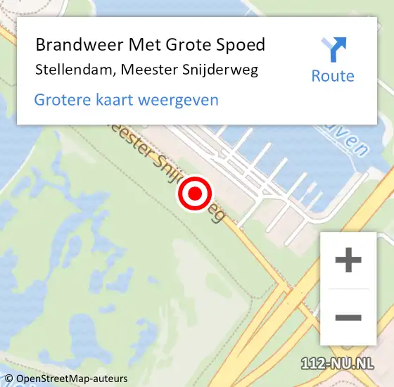 Locatie op kaart van de 112 melding: Brandweer Met Grote Spoed Naar Stellendam, Meester Snijderweg op 24 augustus 2019 02:40