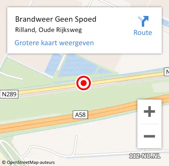 Locatie op kaart van de 112 melding: Brandweer Geen Spoed Naar Rilland, Oude Rijksweg op 24 augustus 2019 11:19