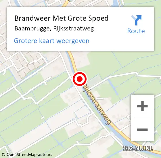 Locatie op kaart van de 112 melding: Brandweer Met Grote Spoed Naar Baambrugge, Rijksstraatweg op 24 augustus 2019 11:23