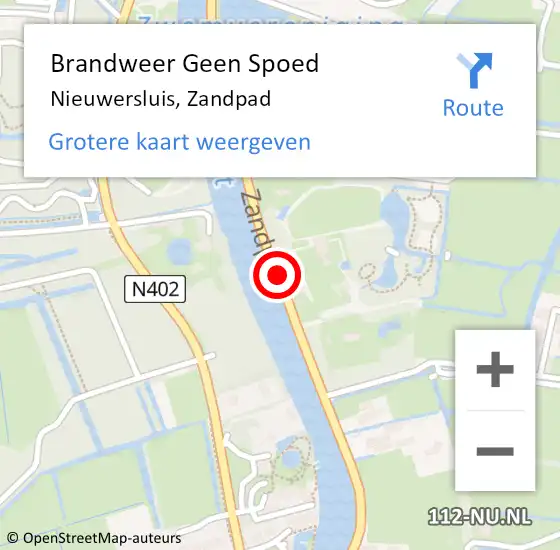 Locatie op kaart van de 112 melding: Brandweer Geen Spoed Naar Nieuwersluis, Zandpad op 24 augustus 2019 13:16