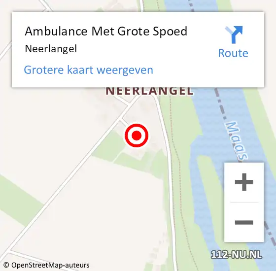 Locatie op kaart van de 112 melding: Ambulance Met Grote Spoed Naar Neerlangel op 24 augustus 2019 15:00