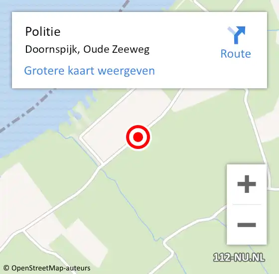 Locatie op kaart van de 112 melding: Politie Doornspijk, Oude Zeeweg op 24 augustus 2019 16:10