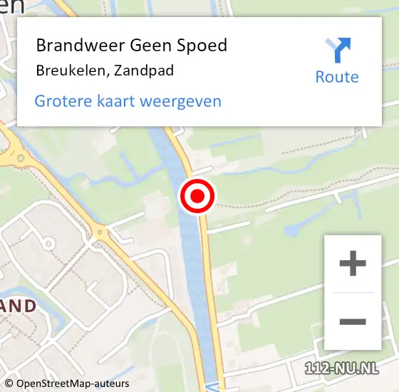 Locatie op kaart van de 112 melding: Brandweer Geen Spoed Naar Breukelen, Zandpad op 25 augustus 2019 15:55