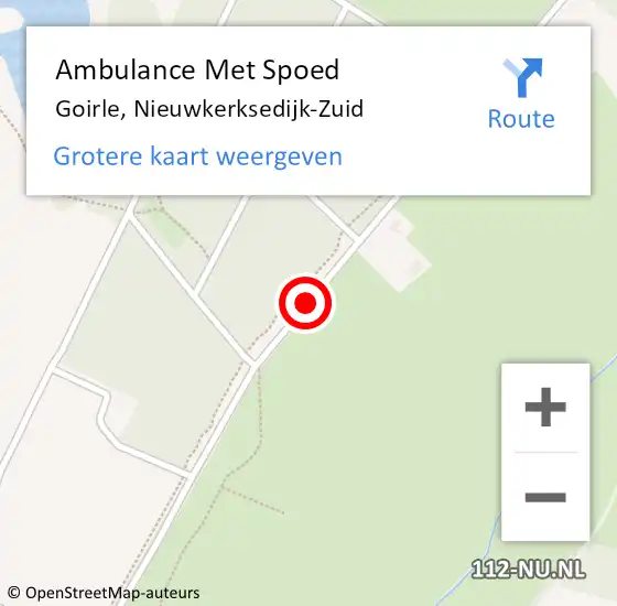 Locatie op kaart van de 112 melding: Ambulance Met Spoed Naar Goirle, Nieuwkerksedijk-Zuid op 25 augustus 2019 17:09