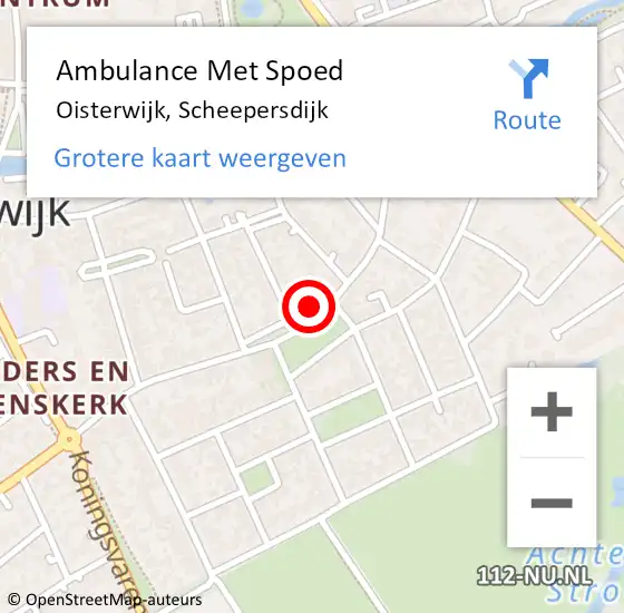 Locatie op kaart van de 112 melding: Ambulance Met Spoed Naar Oisterwijk, Scheepersdijk op 27 augustus 2019 13:08