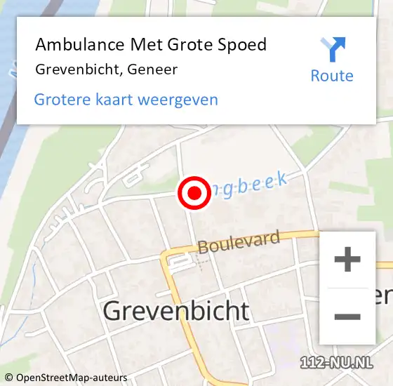 Locatie op kaart van de 112 melding: Ambulance Met Grote Spoed Naar Grevenbicht, Geneer op 11 april 2014 20:33