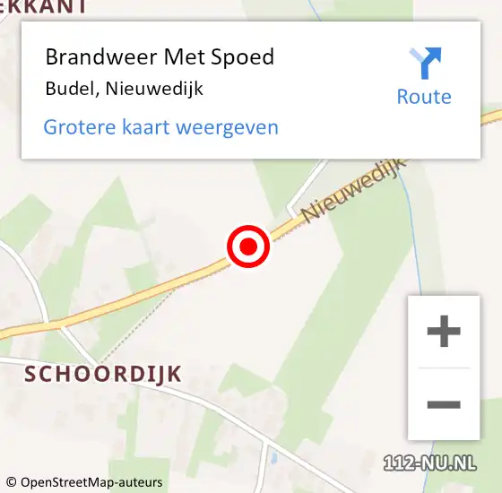 Locatie op kaart van de 112 melding: Brandweer Met Spoed Naar Budel, Nieuwedijk op 27 augustus 2019 14:45