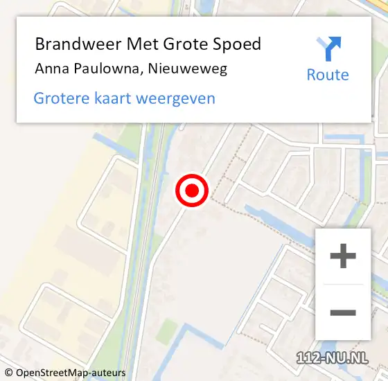 Locatie op kaart van de 112 melding: Brandweer Met Grote Spoed Naar Anna Paulowna, Nieuweweg op 27 augustus 2019 16:17