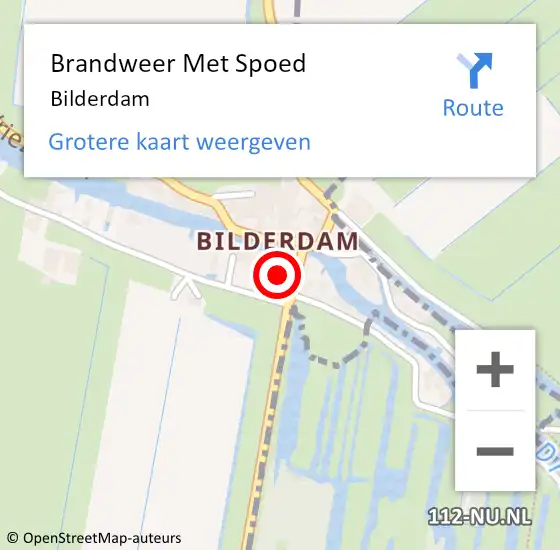 Locatie op kaart van de 112 melding: Brandweer Met Spoed Naar Bilderdam op 28 augustus 2019 19:34