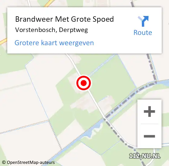 Locatie op kaart van de 112 melding: Brandweer Met Grote Spoed Naar Vorstenbosch, Derptweg op 29 augustus 2019 03:01