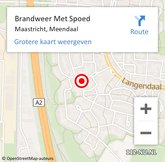 Locatie op kaart van de 112 melding: Brandweer Met Spoed Naar Maastricht, Meendaal op 29 augustus 2019 03:40