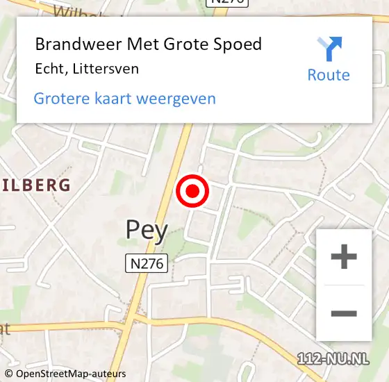 Locatie op kaart van de 112 melding: Brandweer Met Grote Spoed Naar Echt, Littersven op 29 augustus 2019 04:54