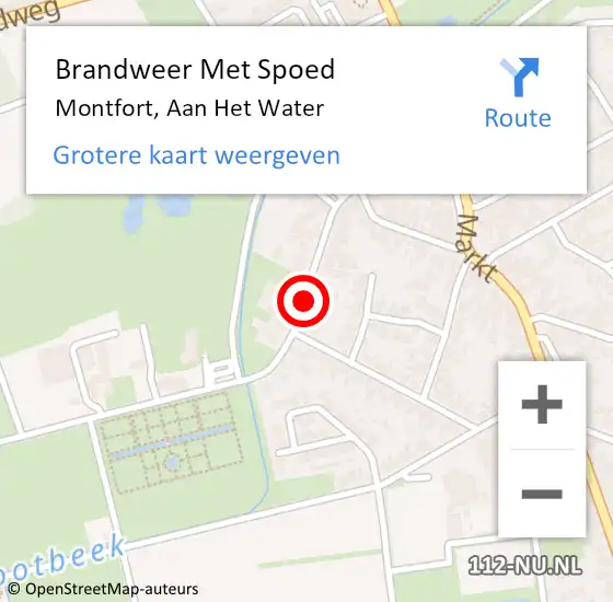 Locatie op kaart van de 112 melding: Brandweer Met Spoed Naar Montfort, Aan Het Water op 29 augustus 2019 04:56