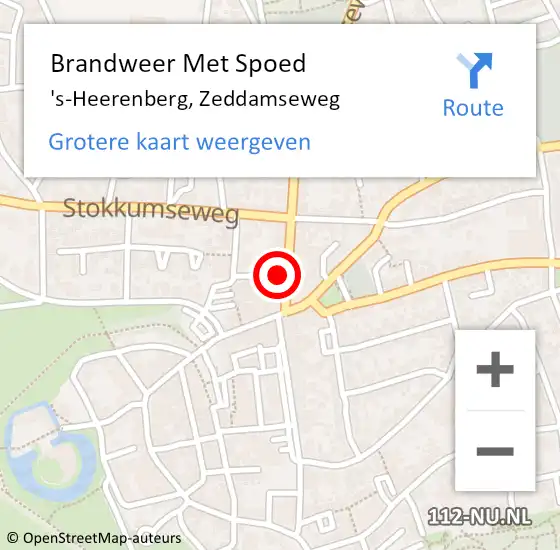 Locatie op kaart van de 112 melding: Brandweer Met Spoed Naar 's-Heerenberg, Zeddamseweg op 29 augustus 2019 10:03