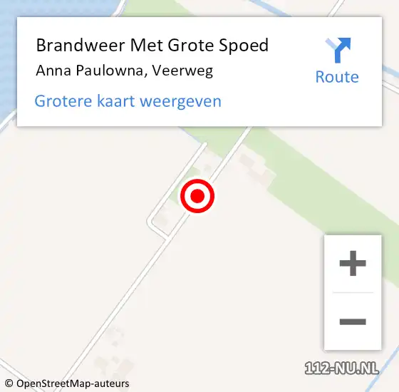 Locatie op kaart van de 112 melding: Brandweer Met Grote Spoed Naar Anna Paulowna, Veerweg op 29 augustus 2019 13:46