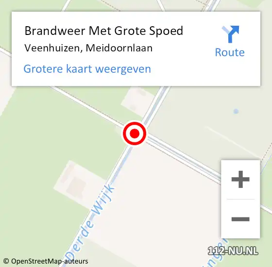 Locatie op kaart van de 112 melding: Brandweer Met Grote Spoed Naar Veenhuizen, Meidoornlaan op 29 augustus 2019 16:59