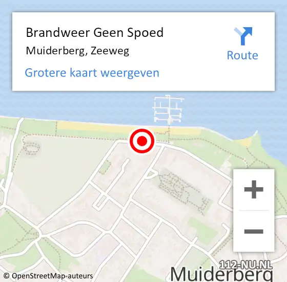 Locatie op kaart van de 112 melding: Brandweer Geen Spoed Naar Muiderberg, Zeeweg op 12 april 2014 08:39