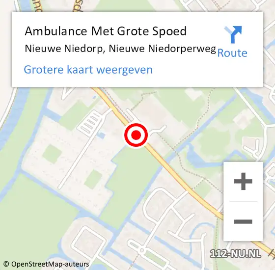 Locatie op kaart van de 112 melding: Ambulance Met Grote Spoed Naar Nieuwe Niedorp, Nieuwe Niedorperweg op 31 augustus 2019 12:57