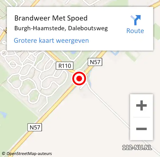 Locatie op kaart van de 112 melding: Brandweer Met Spoed Naar Burgh-Haamstede, Daleboutsweg op 31 augustus 2019 18:42