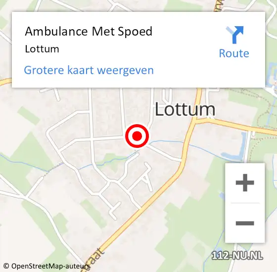 Locatie op kaart van de 112 melding: Ambulance Met Spoed Naar Lottum op 31 augustus 2019 19:15