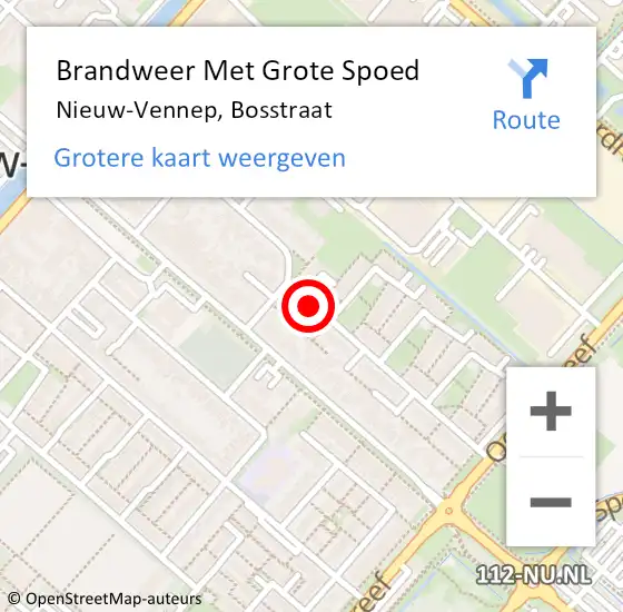 Locatie op kaart van de 112 melding: Brandweer Met Grote Spoed Naar Nieuw-Vennep, Bosstraat op 31 augustus 2019 19:28