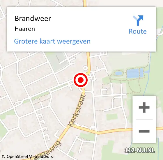 Locatie op kaart van de 112 melding: Brandweer Haaren op 31 augustus 2019 21:30