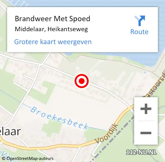 Locatie op kaart van de 112 melding: Brandweer Met Spoed Naar Middelaar, Heikantseweg op 1 september 2019 00:35