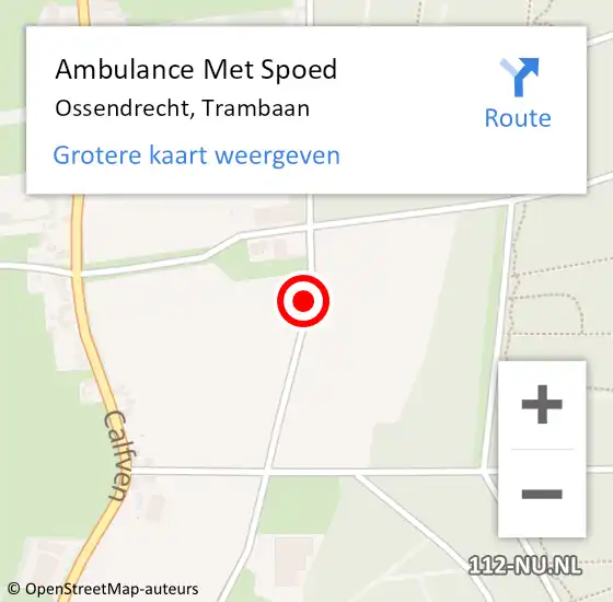 Locatie op kaart van de 112 melding: Ambulance Met Spoed Naar Ossendrecht, Trambaan op 1 september 2019 01:24