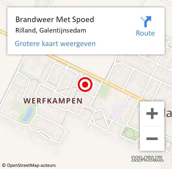 Locatie op kaart van de 112 melding: Brandweer Met Spoed Naar Rilland, Galentijnsedam op 1 september 2019 02:00