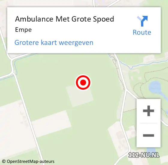 Locatie op kaart van de 112 melding: Ambulance Met Grote Spoed Naar Empe op 1 september 2019 10:50