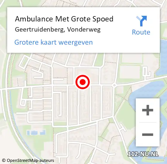 Locatie op kaart van de 112 melding: Ambulance Met Grote Spoed Naar Geertruidenberg, Vonderweg op 1 september 2019 11:51