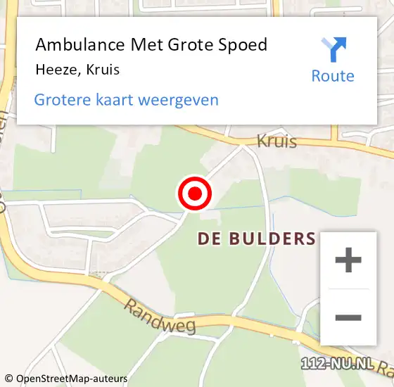 Locatie op kaart van de 112 melding: Ambulance Met Grote Spoed Naar Heeze, Kruis op 1 september 2019 23:03