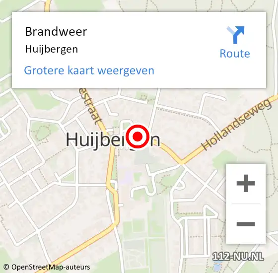 Locatie op kaart van de 112 melding: Brandweer Huijbergen op 2 september 2019 22:38