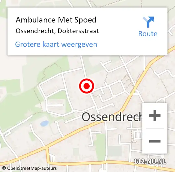 Locatie op kaart van de 112 melding: Ambulance Met Spoed Naar Ossendrecht, Doktersstraat op 3 september 2019 13:35