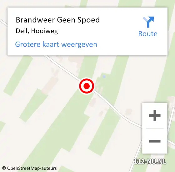 Locatie op kaart van de 112 melding: Brandweer Geen Spoed Naar Deil, Hooiweg op 3 september 2019 18:05